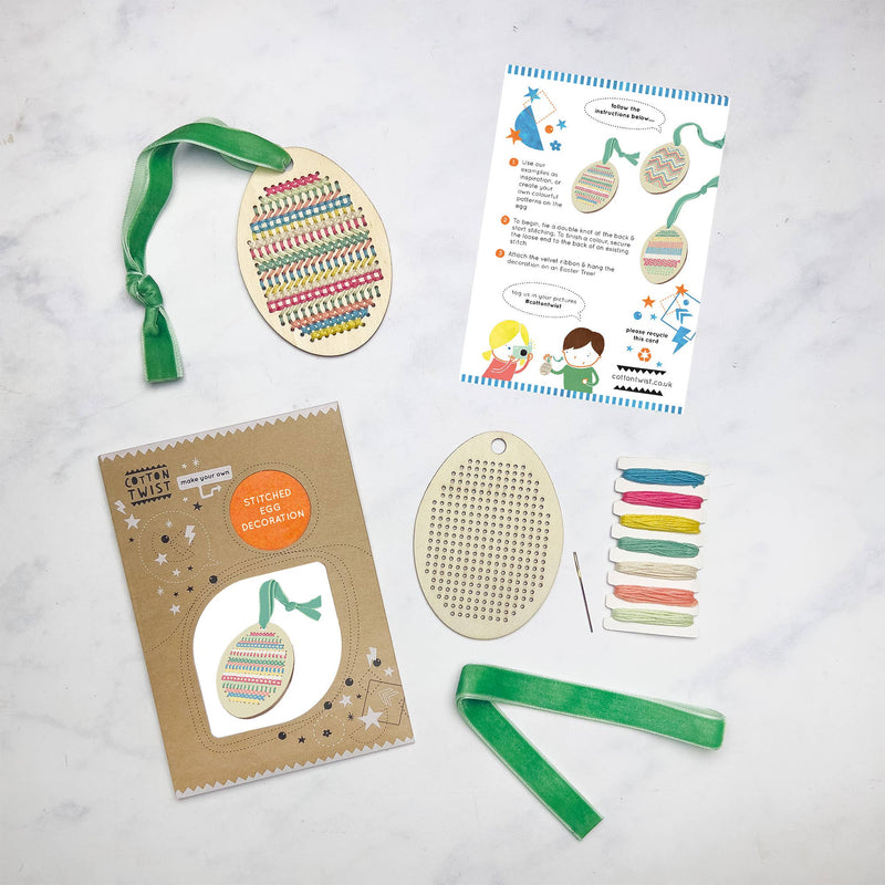 Kit fai da te - Crea il tuo uovo di Pasqua decorativo Cotton Twist