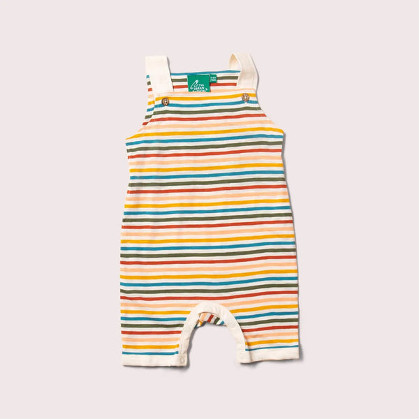 Pantaloncini salopette Rainbow Storytime color crema Little Green Radicals