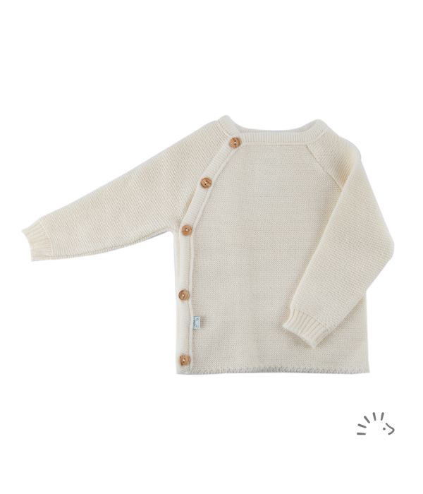 Cardigan a incrocio in maglia di lana - Popolini Popolini