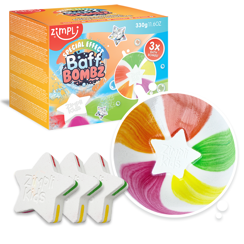 Giocattolo da bagno per bambini Baff Bombz Zimpli Star Special Effect, confezione da 3 Zimpli Kids