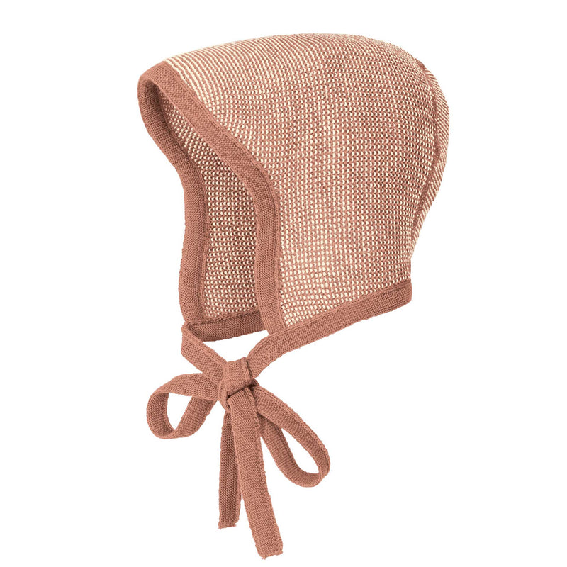 Bonnet in maglia di lana Disana - Rosè Disana