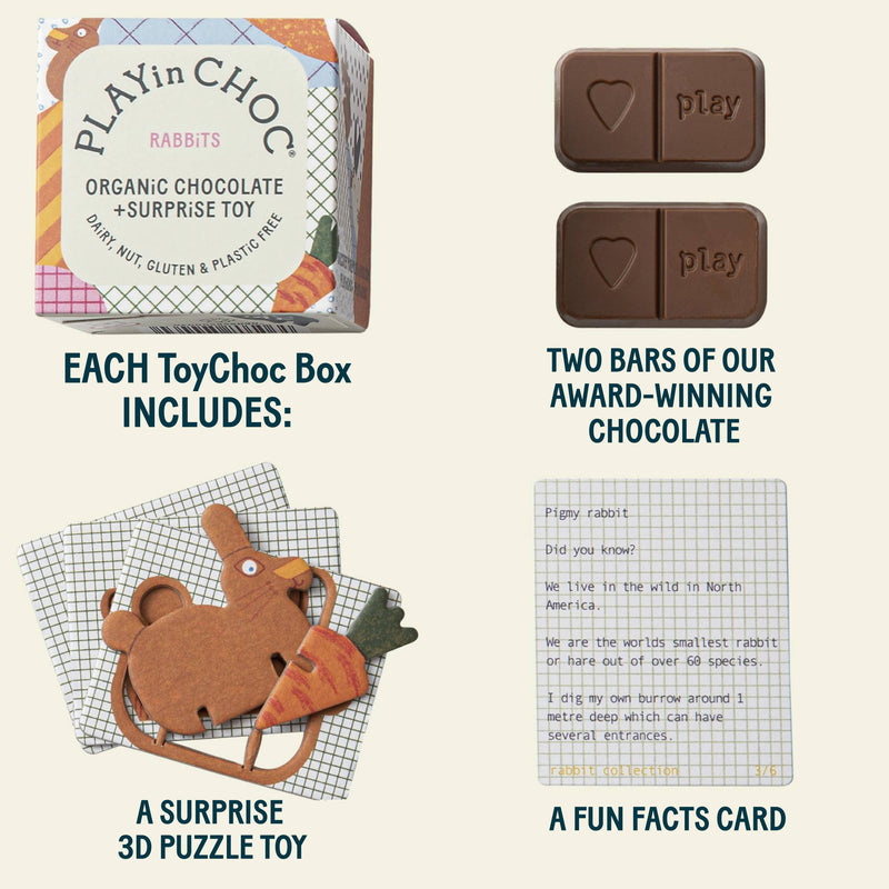 ToyChoc Box® Collezione Easter Rabbit PLAYin CHOC