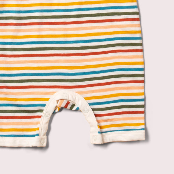 Pantaloncini salopette Rainbow Storytime color crema Little Green Radicals