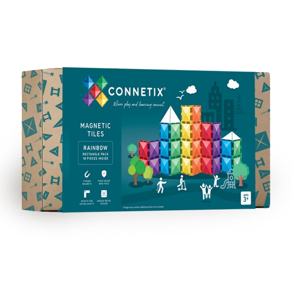 Rainbow Rectangle Pack 18 pezzi - Tessere magnetiche Connetix