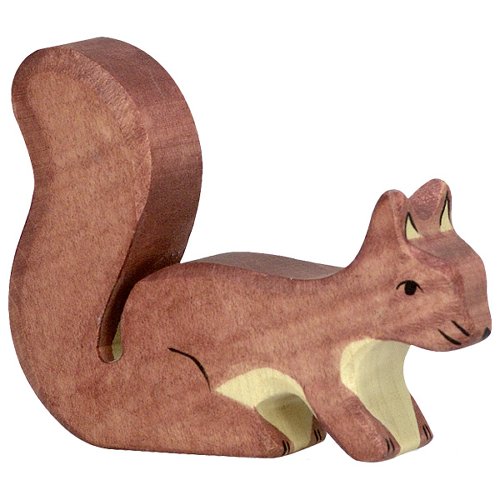 Figura di legno - Scoiattolo marrone Holztiger