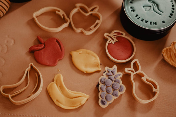 Mini set di taglierine ecologiche in plastilina per frutta Kinfolk Pantry