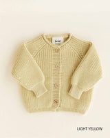 Cardigan con bottoni in lana merinos Inga - Hvid hvid