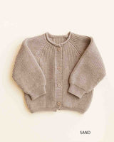 Cardigan con bottoni in lana merinos Inga - Hvid hvid