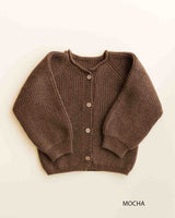 Cardigan con bottoni in lana merinos Inga - Hvid hvid