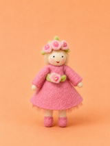 Bambolina in feltro Waldorf - Fiori di primavera Ambro Dolls