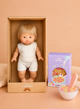 Set Bambola Minikane Achille + Tiny Harlow a scelta Tiny H