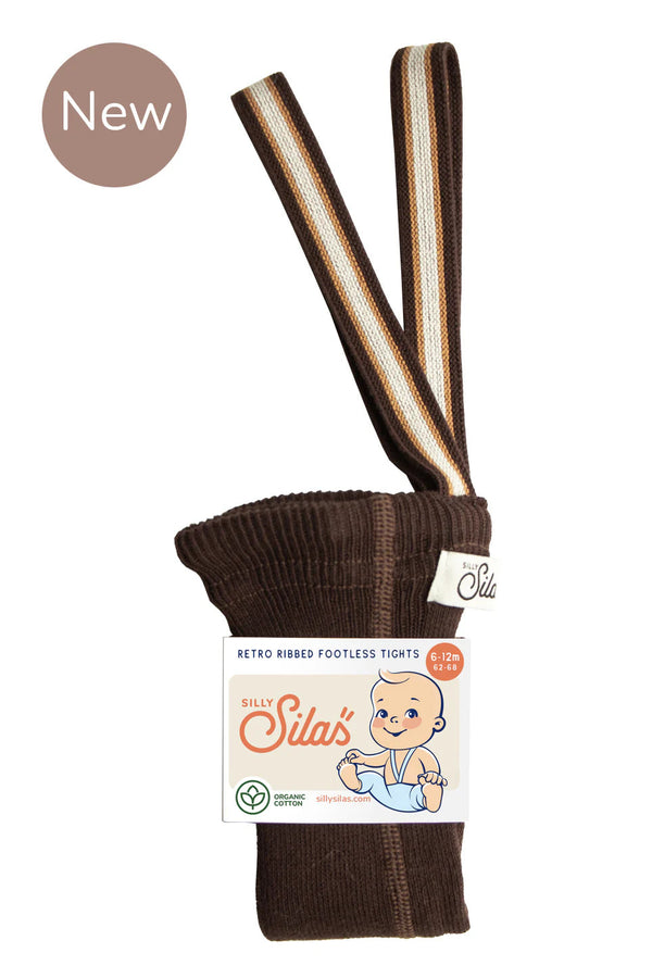 Pantaloni alle caviglie Silly Silas - Chocolete Brown Striped Silly Silas