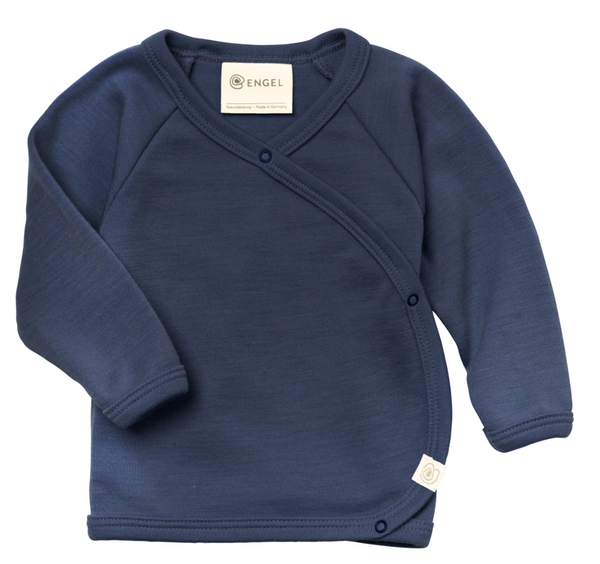 NUOVO -Maglia ad incrocio in lana e seta INTERLOCK baby Engel - Vari colori Engel