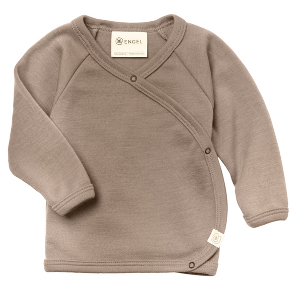 NUOVO -Maglia ad incrocio in lana e seta INTERLOCK baby Engel - Vari colori Engel