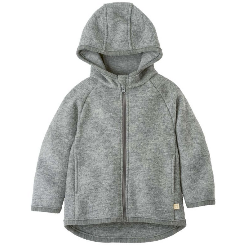 Giacca in lana cotta con zip BABY Disana -VARI COLORI Disana