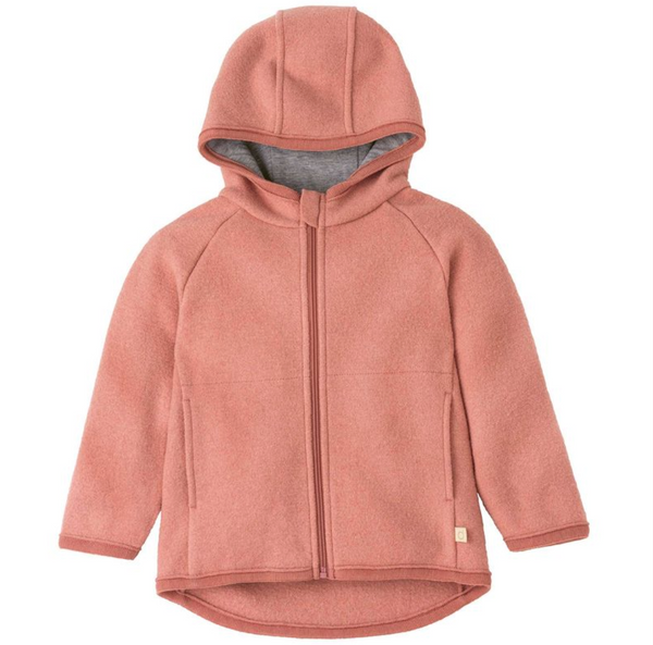 Giacca in lana cotta con zip BABY Disana -VARI COLORI Disana