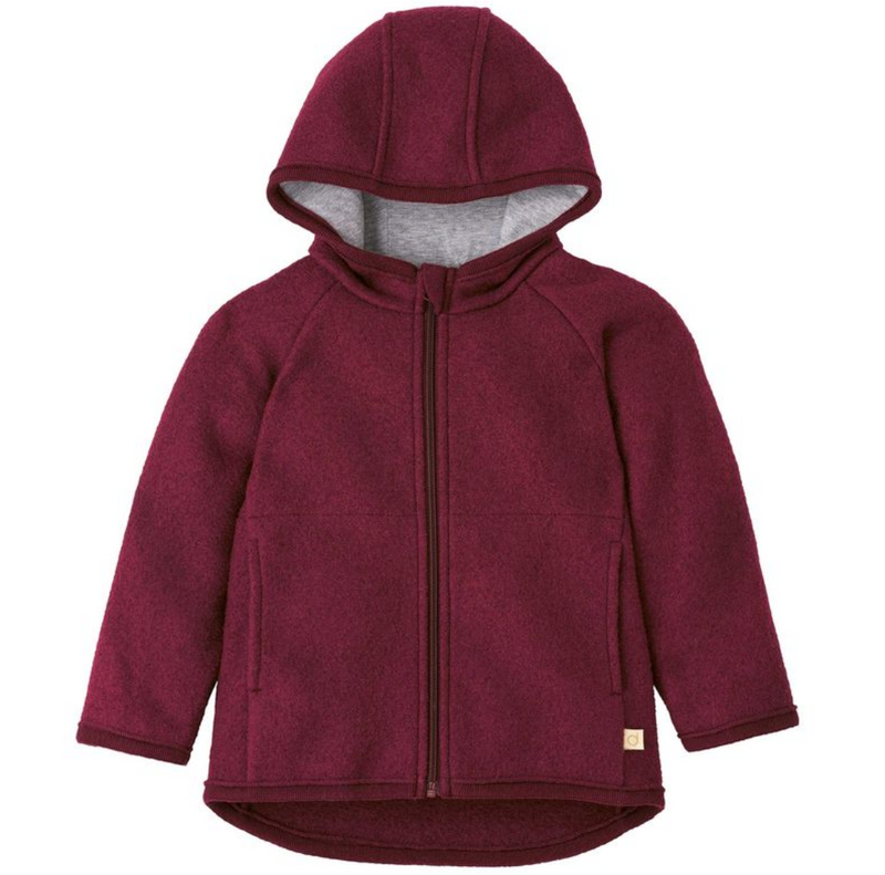 Giacca in lana cotta con zip BABY Disana -VARI COLORI Disana