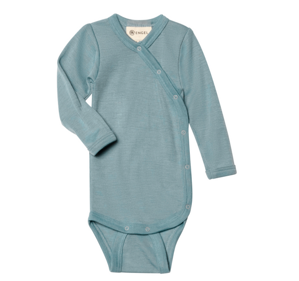 Body a maniche lunghe in lana e seta a incrocio Engel - Vari colori Engel