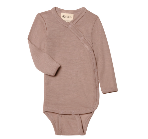 Body a maniche lunghe in lana e seta a incrocio Engel - Vari colori Engel