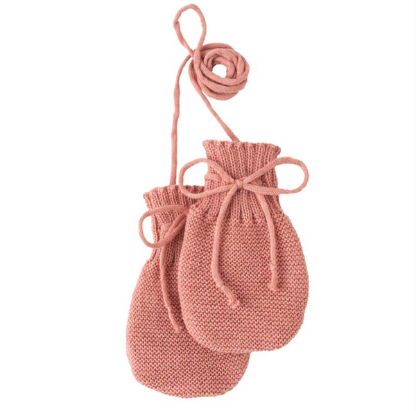Guantini in maglia di lana Disana - Rosè Disana