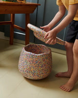 Stapelstein Base Super confetti - Sgabello modulare per bambini & Base di equilibrio per una seduta dinamica Stapelstein