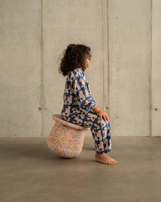 Stapelstein Base Super confetti - Sgabello modulare per bambini & Base di equilibrio per una seduta dinamica Stapelstein