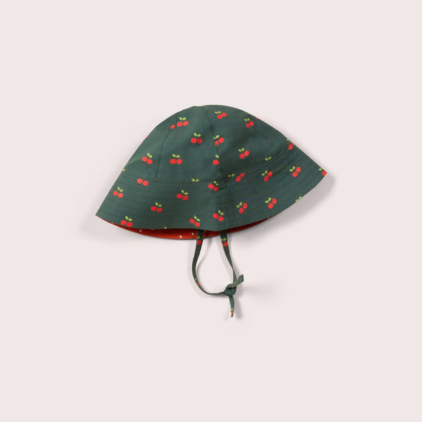 Cappello da sole reversibile Oliva Ciliegie Little Green Radicals