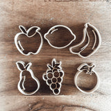 Mini set di taglierine ecologiche in plastilina per frutta Kinfolk Pantry