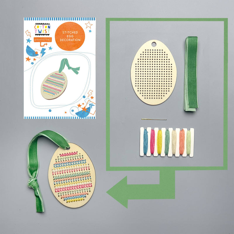 Kit fai da te - Crea il tuo uovo di Pasqua decorativo Cotton Twist