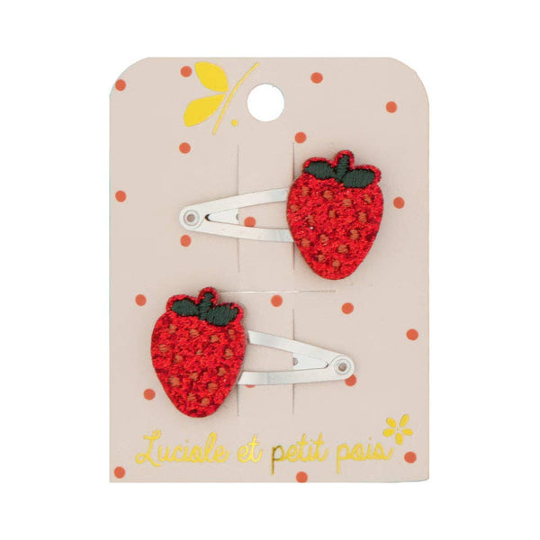 Mini fermagli fragola Luciole et Petit Pois