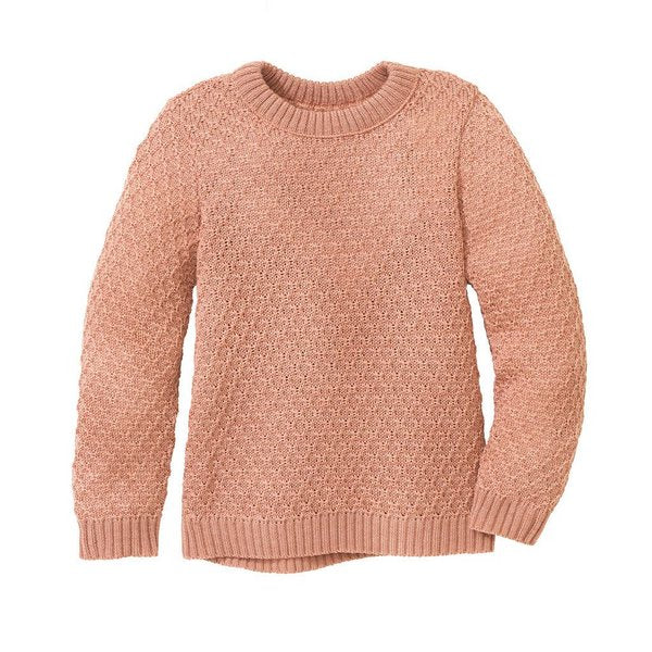 Maglione Disana Aran in lana - Rosè Disana