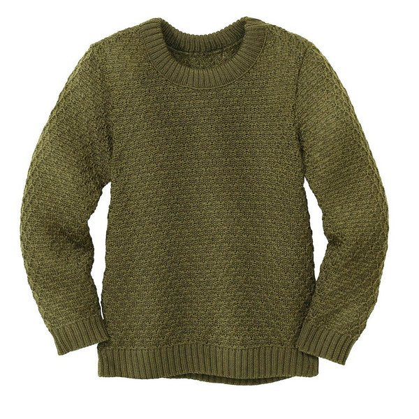 Maglione Disana Aran in lana - Olive Disana