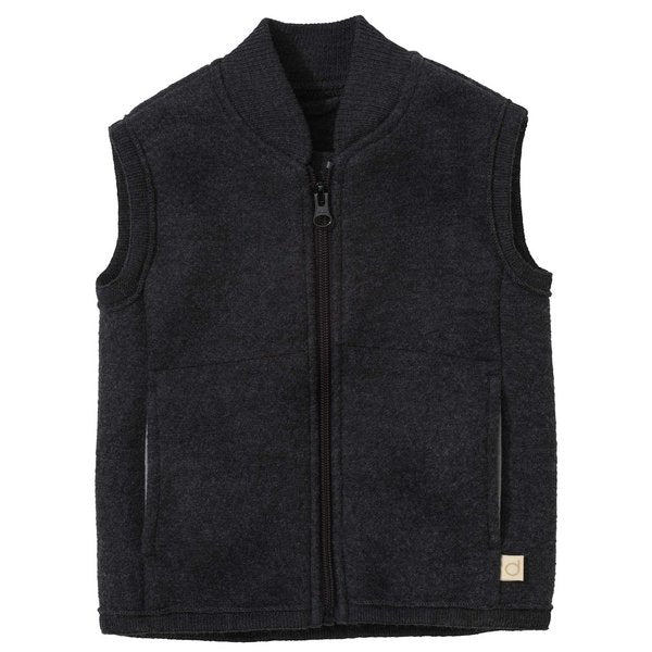 Gilet in lana cotta Disana - Antracite Disana