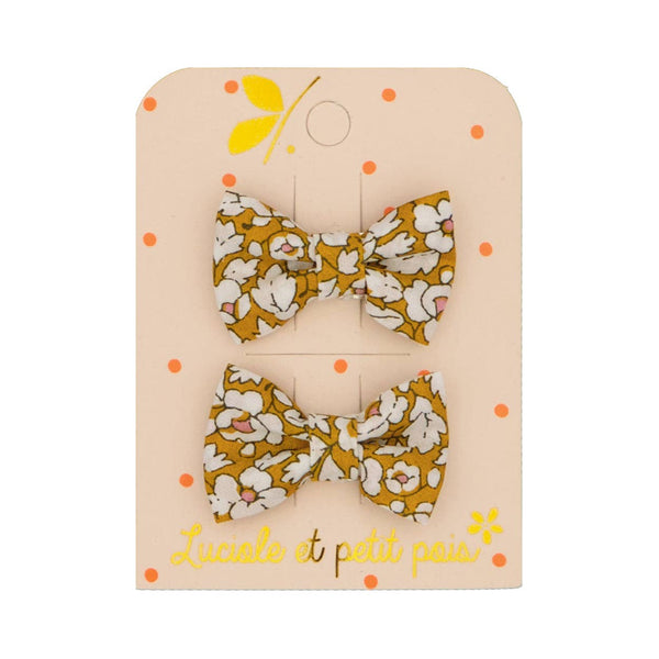 Mini fermagli per capelli a forma di farfalla - Liberty Luciole et Petit Pois
