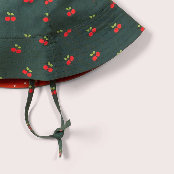 Cappello da sole reversibile Oliva Ciliegie Little Green Radicals