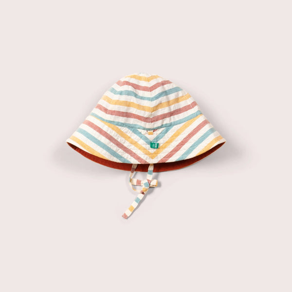 Cappello da sole reversibile a righe Little Green Radicals