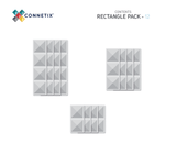 Clear Rectangle Pack 12 pezzi - Tessere Magnetiche Connetix