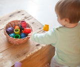 Portauovo in legno colorato 12 pezzi Grapat