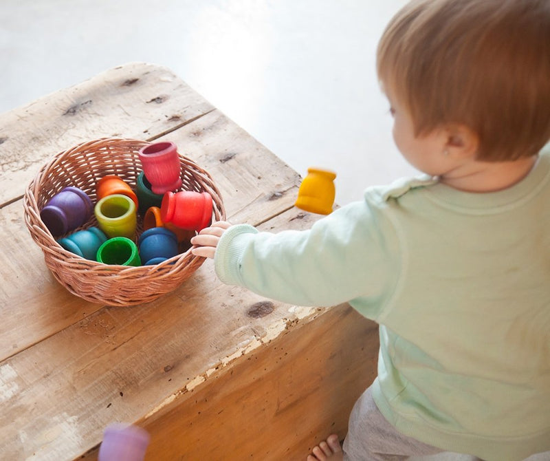 Portauovo in legno colorato 12 pezzi Grapat