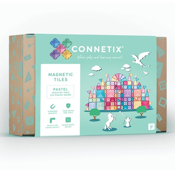 Creative pack da 120 pezzi Pastello - Tessere magnetiche Connetix