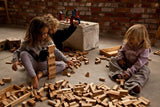 Costruzioni in legno naturale in vassoio - 54 pezzi Wooden Story