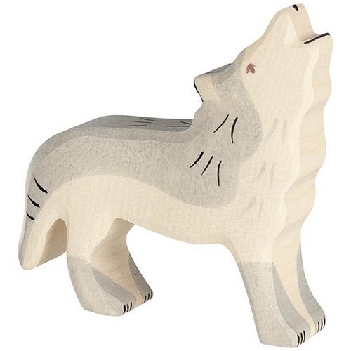 Figura di legno - Lupo che ulula Holztiger