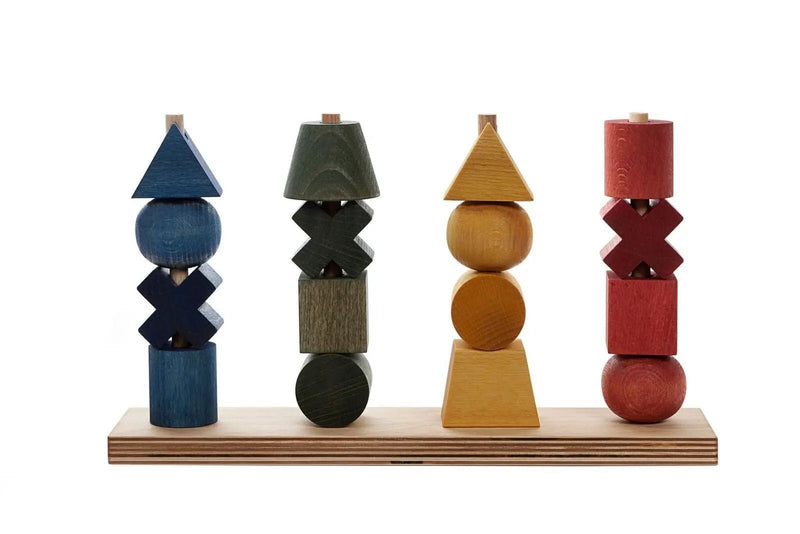 Forme impilabili in legno colorato Wooden Story