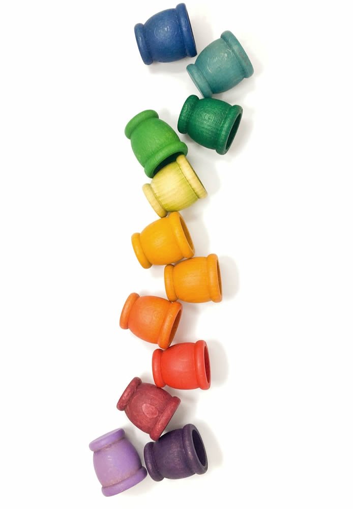 Portauovo in legno colorato 12 pezzi Grapat