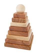 Impilabile a piramide in legno naturale Wooden Story