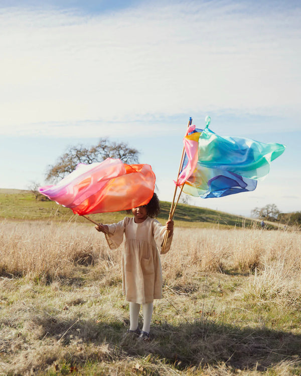 Mini Playsilk Telo in seta - Rainbow Sarah's Silk