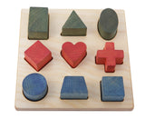 Puzzle con forme ad incastro in legno colorato Wooden Story